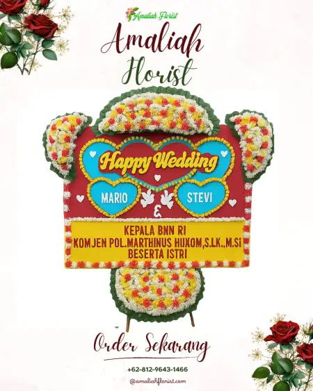 Papan Bunga Pernikahan Kebonsari